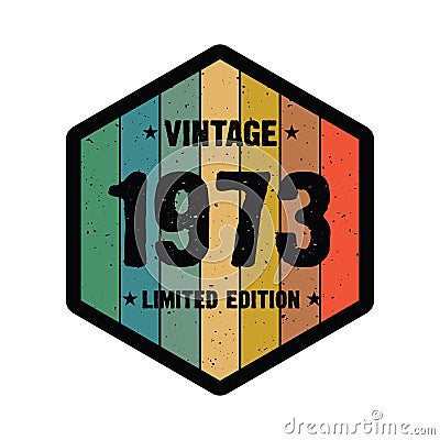 1973 vintage t shirt design vector, vintage design Vector Illustration