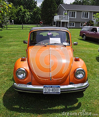 1976 Orange Volkswagen Beetle Editorial Stock Photo