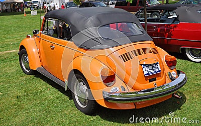 1976 Orange Volkswagen Beetle Editorial Stock Photo
