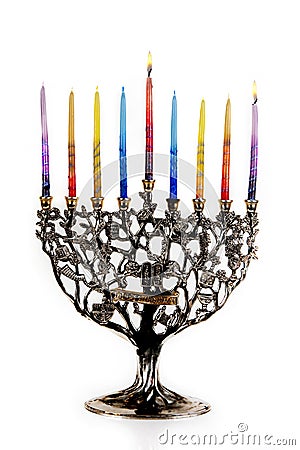 1st day of Chanukah Stock Photo
