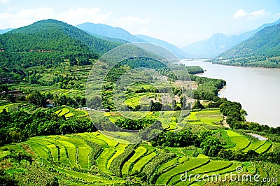 The 1st Turn of Yangtze River Stock Photo