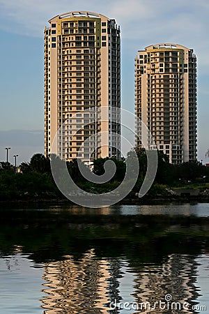 2 condo towers Stock Photo