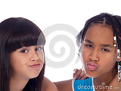 2 cute girls Stock Photo