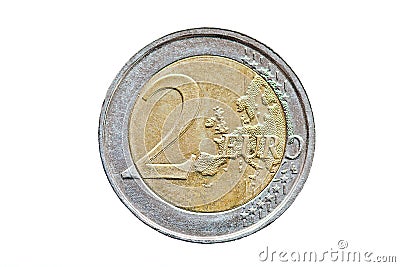 2 euro coin isolated on white background Stock Photo