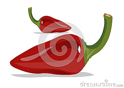 2 red hot chilli Stock Photo