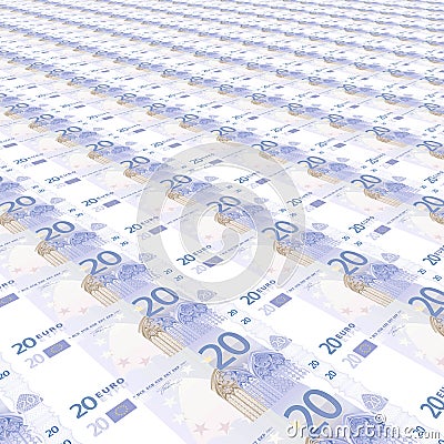 20 euros Background Stock Photo