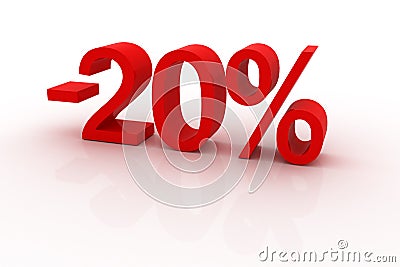20 percent discount Stock Photo