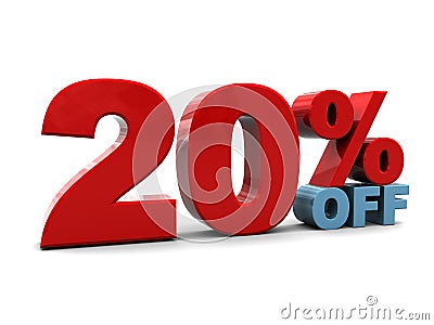 20 percent discount Cartoon Illustration