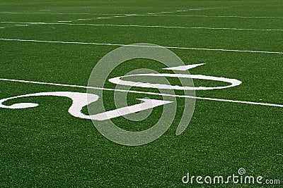 20 yard line Stock Photo