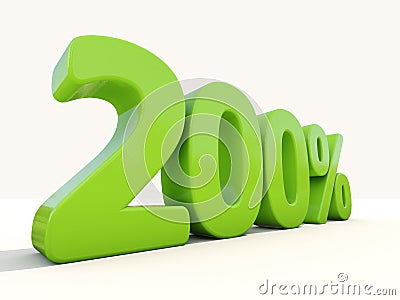 200% percentage rate icon on a white background Cartoon Illustration