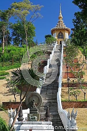 The 200 rungs of Buddha. Pattaya. Thailand Stock Photo