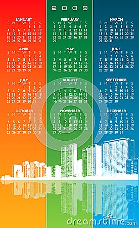 2009 Calendar Vector Illustration