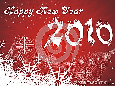 2010 new year background Vector Illustration