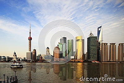 2010 shanghai expo skyline Stock Photo