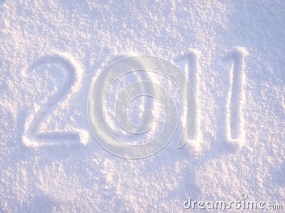 2011 in snow Stock Photo