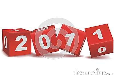 2011 text in blocks Stock Photo