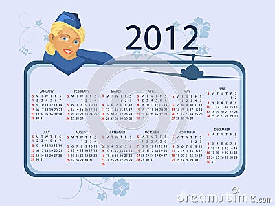 2012 calendar Vector Illustration