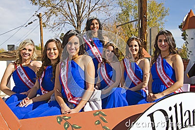 2012 Fiesta Bowl Parade Beauty Queens Editorial Stock Photo