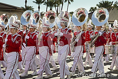 2012 Fiesta Bowl Parade College Marching Band Editorial Stock Photo