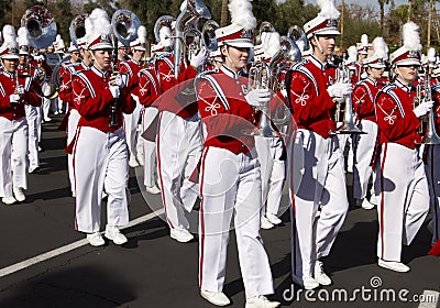 2012 Fiesta Bowl Parade College Marching Band Editorial Stock Photo