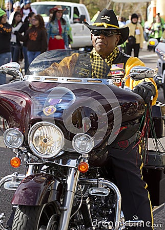 2012 Fiesta Bowl Parade Motorcyclists Editorial Stock Photo