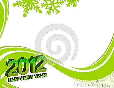 2012 happy new year Vector Illustration