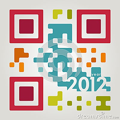 2012 qr code Vector Illustration