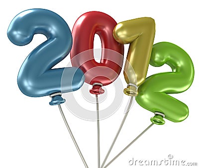 2012 Year Balloons Stock Photo