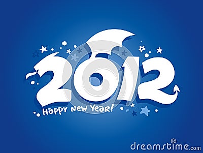 2012 year of the dragon design. Vector Illustration