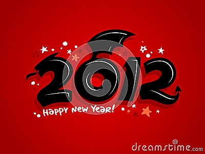 2012 year of the dragon design. Vector Illustration