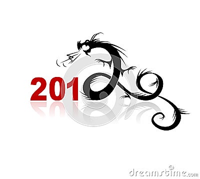 2012 year of dragon, illustration Vector Illustration