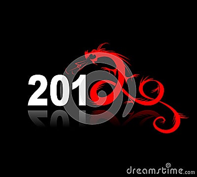 2012 year of dragon, illustration for your design Vector Illustration