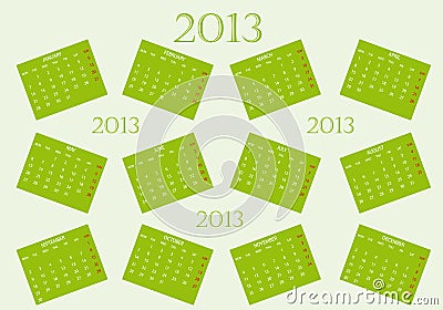 2013 calendar Stock Photo