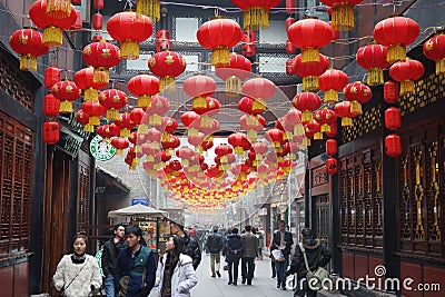 2013 Chinese New Year Temple Fair in Chengdu Editorial Stock Photo