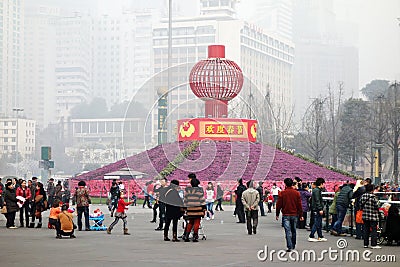 2013 chinese spring festival in Chengdu Editorial Stock Photo