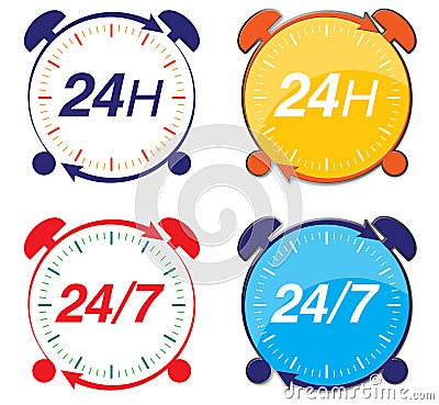 24h delivery service Stock Photo