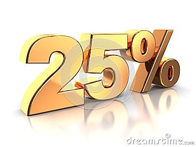 25 percent Stock Photo