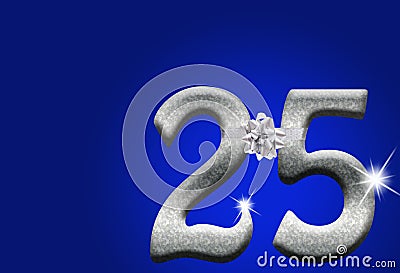 25th Anniversary Stock Photo