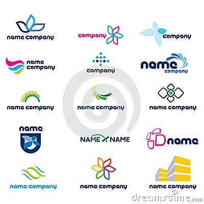 2d logo icon set Stock Photo