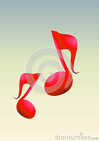 2d Music Notes Stock Photo