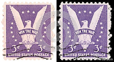 3 Cent US Postage Stamp Win The War From 1942 Editorial ...