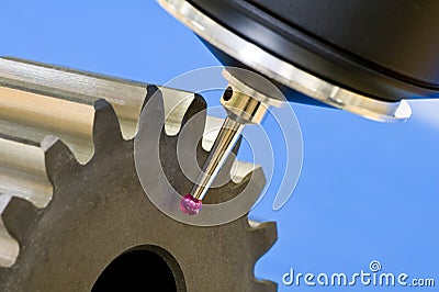 3-D-coordinate-measuring Stock Photo