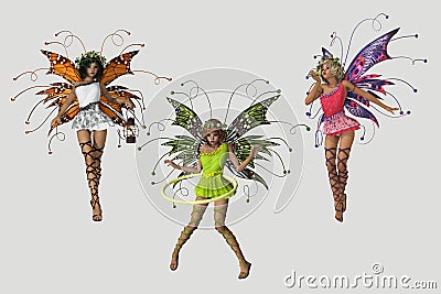 3 Fairies Stock Photo