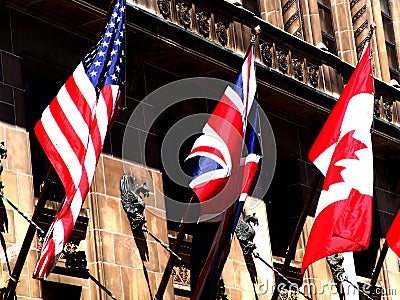 3 Great Flags Stock Photo