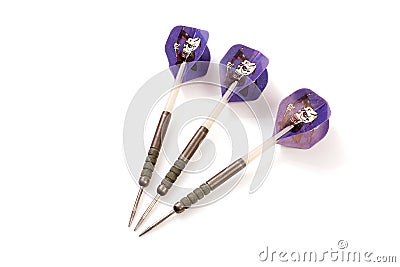 3 Tungsten Darts With Skull Grim Reaper Flights Stock Photo