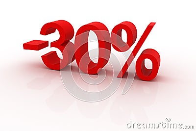 30 percent discount Stock Photo