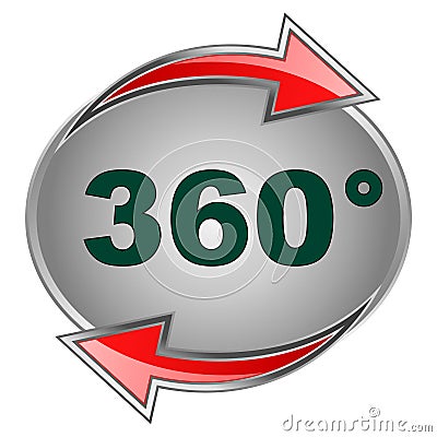 360 sign Vector Illustration