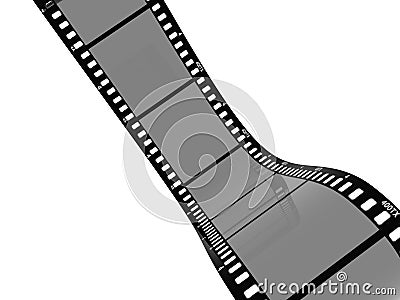 3D 35mm Film Strip Stock Photo