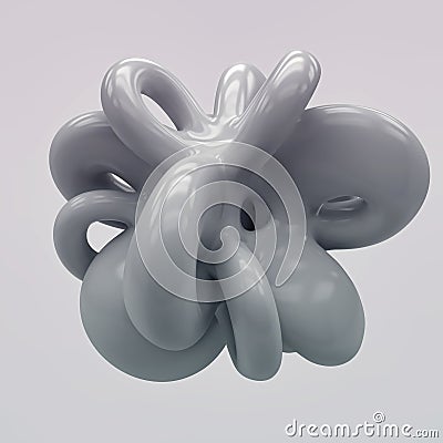 3d abstract ceramic shape Stock Photo