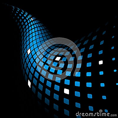 3d abstract dynamic blue background Vector Illustration